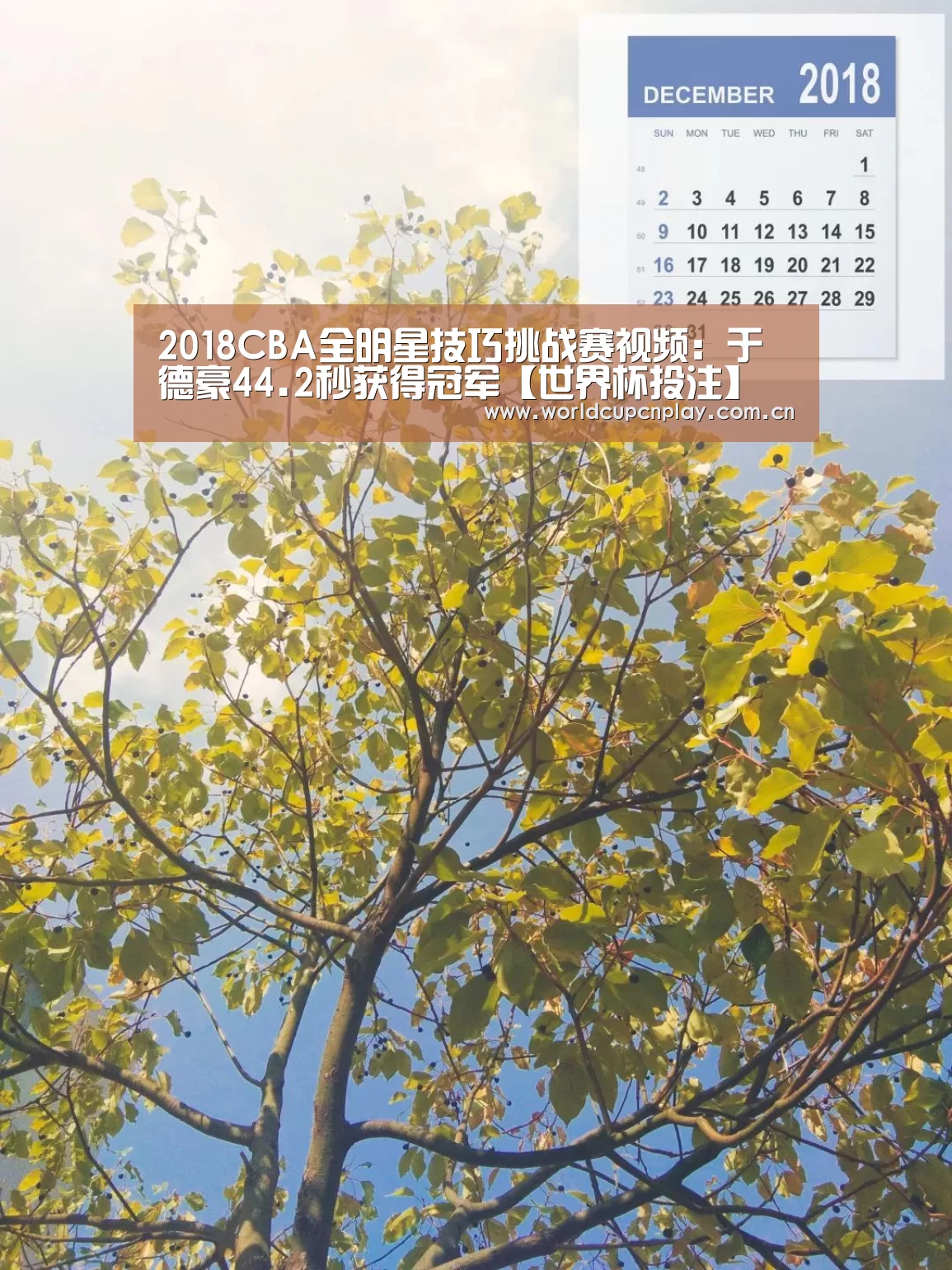 2018CBA全明星技巧挑战赛视频:于德豪44.2秒获得冠军【世界杯投注】